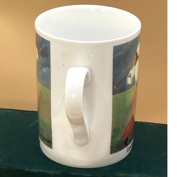 Lady Golfer Guy Buffet Pursuit of Leisure Tall China Porcelain coffee Tea Mug - Picture 4 of 4